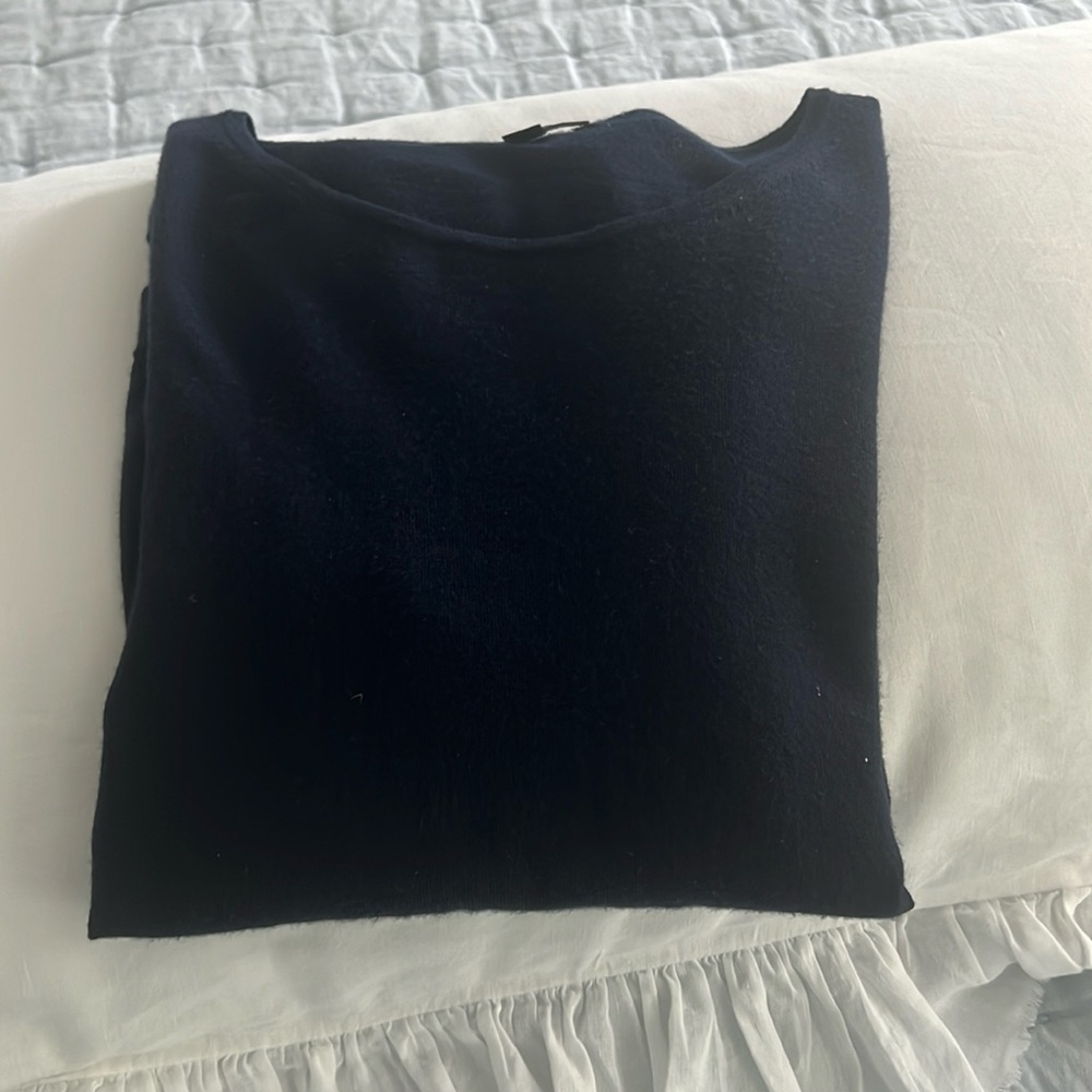 JCrew lightweight Merino wool navy blue sweater